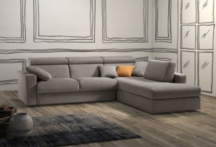 COMFOTOP - divano letto angolare ( laterale 3 posti letto + angolo quadrato con penisola ) -versione divano letto con bracciolo BIG - SOFA CLUB