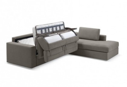 COMFOTOP - composizione divano letto angolare ( fase di apertura del letto matrimoniale ) -versione divano letto con bracciolo BIG - SOFA CLUB