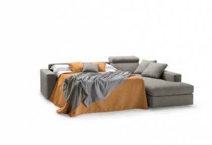 COMFOTOP - composizione divano letto angolare ( letto matrimoniale aperto ) - versione divano letto con bracciolo BIG - SOFA CLUB