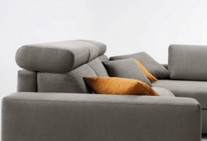 COMFOTOP - divano letto con poggiatesta reclinabili ( poggiatesta abbassato ) - SOFA CLUB