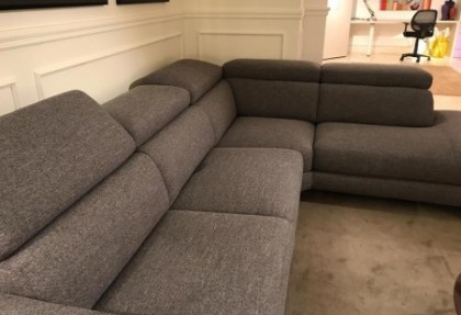 ROGER - divano relax ad angolo ( divano in tessuto antimacchia idrorepellente ) - SOFA CLUB