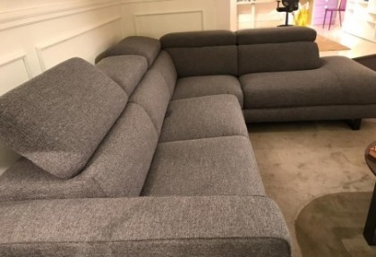 ROGER - divano ad angolo ( divano con piedino alto 12 cm. finitura antracite ) - SOFA CLUB