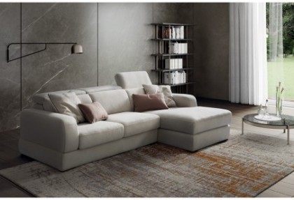 LINUS - composizione divano con chaise longue ( divano relax con sedute estraibili e poggiatesta reclinabili ) - SOFA CLUB