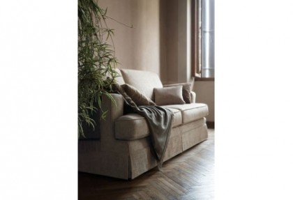 EMILY- divano 3 posti ( versione divano con balza + bordino tono su tono ) - divani classici di qualità - SOFA CLUB