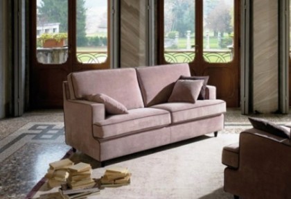 EMILY- divano 3 posti ( versione divano con piedino alto + bordino in contrasto di colore ) - divani classici in tessuto sfoderabile - SOFA CLUB