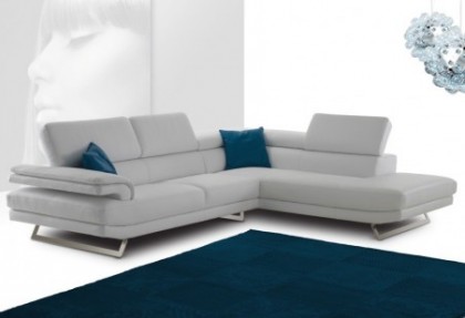SPACE - composizione divano ad angolo ( divano 3 posti laterale + angolo con penisola - divano in pelle ) - SOFA CLUB