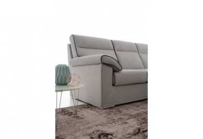 MORRISON - composizione divano con penisola reversibile in tessuto sfoderabile ( divano outlet con piedino in acciao cromato ) - SOFA CLUB  