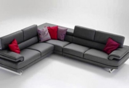 SPACE - composizione divano ad angolo ( divano 3 posti laterale + angolo con penisola  divano con tutti i poggiatesta rialzati ) - SOFA CLUB