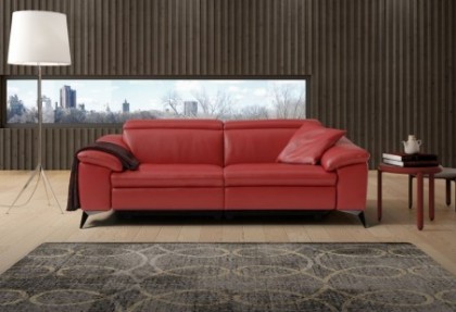 KING SIZE - divano 3 posti con 2 meccanismi relax elettrici (divani relax in pelle ) - SOFA CLUB 