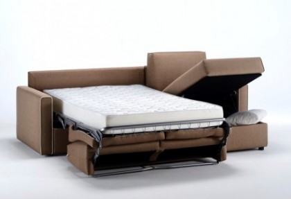 BIG 20 - divano letto con chaise longue reversibile e contenitore ( divano letto con materasso H 20 cm. - bracciolo STANDARD ) - SOFA CLUB