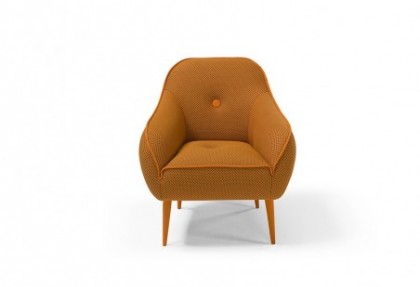BLOG VIP - poltrona design moderna ( poltrona arancione con bordino tono su tono ) - SOFA CLUB