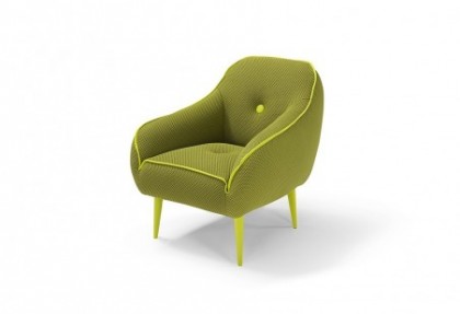 BLOG VIP - poltrona design moderna ( poltrona verde con bordino verde chiaro in contrasto di colore ) - SOFA CLUB
