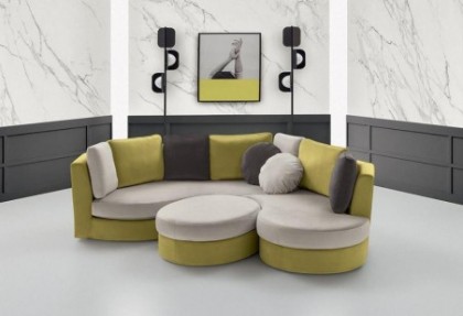 ROCK - composizione divano angolare curvo ( larghezza 265 cm. - profondità 209 cm. ) - SOFA CLUB