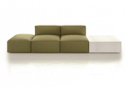 LEGO - divano componibile design ( 2 poltrone L 70 cm. - TAVOLINO CONTENITORE - pouf ) - SOFA CLUB