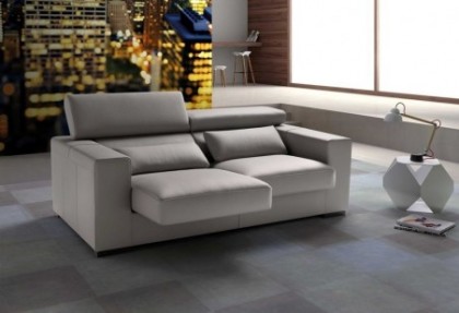 POWER - divano 3 posti con sedute scorrevoli ( poggiatesa reclinabili e piedino ONE effetto sospeso ) - SOFA CLUB