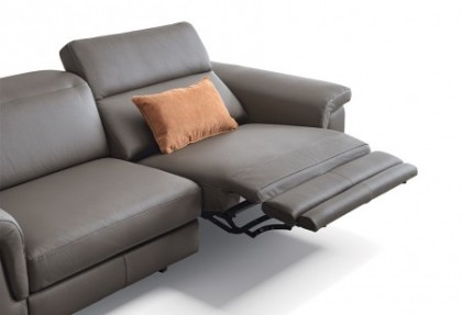 ROMA - divano 3 posti relax ( divano in pelle con un meccanismo relax elettrico e poggiatesta reclinabili ) - SOFA CLUB