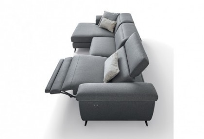 ROMA - divano con chaise longue e un relax elettrico ( divano con poggiatesta reclinabili ) - SOFA CLUB