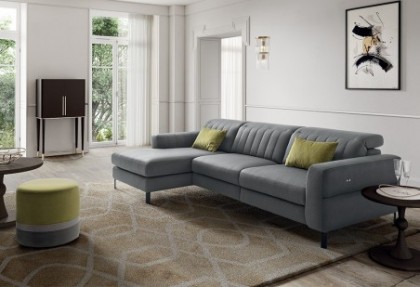 MILANO - divano con chaise longue relax ( divano in tessuto con piedini alti ) - SOFA CLUB