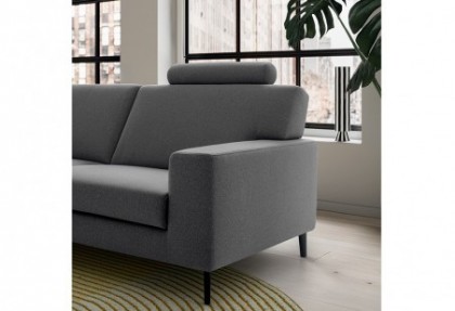 BREAK - composizione divano ad angolo ( divano moderno con piedini versione nero opaco - optional poggiatesta ) - SOFA CLUB