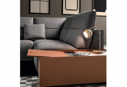 LIKE MODERN - composizione divano relax angolare ( TAVOLINO CONTENITORE finitura cuoio apribile ) - SOFA CLUB