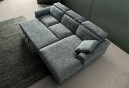 MAGIC - divano con letto scorrevole a scomparsa  PRATIC ( divano convertibile da classico sofà a divano relax - divano letto ) - SOFA CLUB