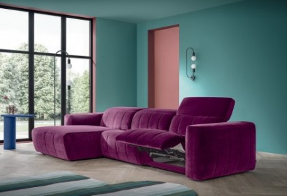 ORIGINAL - composizione divano con penisola ( divano relax con poggiatesta reclinabili ) - SOFA CLUB