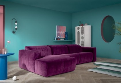 ORIGINAL - composizione divano con penisola ( divano con poggiatesta reclinabili abbassati ) - SOFA CLUB