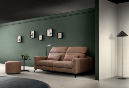 DREAM - divano 3 posti relax ( divano relax con 2 meccanismi relax elettrici - piedino REGULAR nero semilucido ) - SOFA CLUB