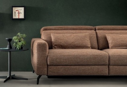 DREAM - divano 3 posti relax ( divano in tessuto antimacchia completamente sfoderabile - divano con poggiatesta abbassato H 83 cm. ) - SOFA CLUB