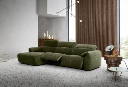 LUX - composizione divano con penisola ( divano relax con meccanismo ZERO WALL ) - SOFA CLUB