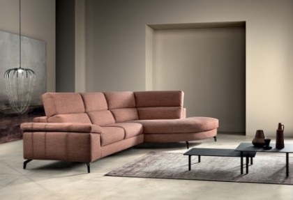 AIR CLASS - divano relax angolare ( divano 2 posti maxi laterale - angolo goccia - piedino ONE antracite ) - SOFA CLUB
