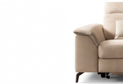 GRANRELAX - divano 3 posti ( divano con  meccanismo estraibile PRATIC piedino ONE H 14 cm. antracite ) - SOFA CLUB
