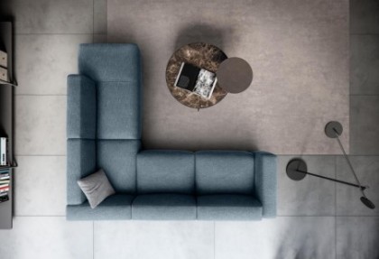 MORBIDONE - composizione divano ad angolo con ANGOLO RETTANGOLO 103 x 122 cm. - SOFA CLUB