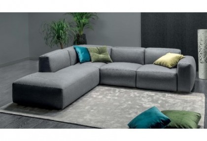 MORBIDONE - composizione divano ad angolo ( divano in tessuto completamente sfoderabile ) - SOFA CLUB 