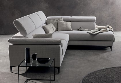 GENIUS UP - composizione divano ad angolo con penisola ( divano con schienali reclinabili in molteplici posizioni ) - SOFA CLUB