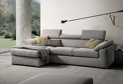 GENIUS - composizione divano con chaise longue reversibile ( divano in promozione in tessuto completamente sfoderabile ) - SOFA CLUB