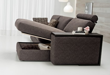 EASY 25 - divano letto con chaise longue contenitore ( elemento chaise longue contenitore ) - SOFA CLUB