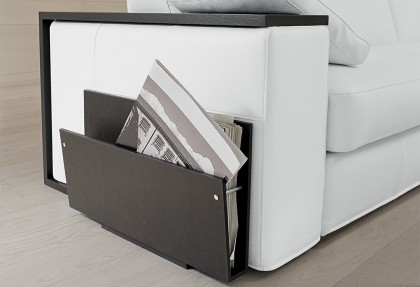 EASY 25 - divano letto ad angolo contenitore ( optional tavolino ELLE + optional portariviste ) - SOFA CLUB