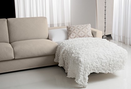 EASY 15 - divano letto con chaise longue ( il cuscino della chaise longue allungato  diventa un letto singolo ) - SOFA CLUB