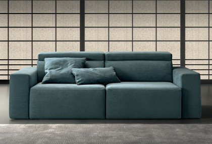 SLIDE TOP - divano 3 posti con bracciolo STANDARD ( divano con schienale movibile + sedute estraibili ) - SOFA CLUB
