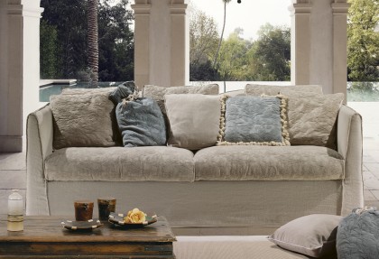 MOZART - divano 3 posti ( divano classico in tessuto damascato ) - SOFA CLUB.