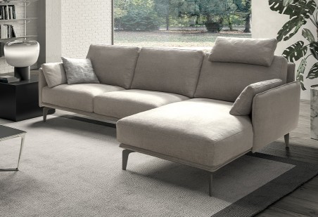KRISTAL SMALL - divano con chaise longue ( divano moderno in tessuto sfoderabile ) - SOFA CLUB