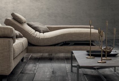 GREGORY UP - divano angolare con sedute scorrevoli ( divano ad angolo con rete motorizzata ) - SOFA CLUB