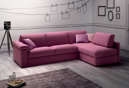 VEROLETTO - composizione divano letto angolare  ( laterale 3 posti letto + angolo medio - versione con bracciolo ERGO ) - SOFA CLUB