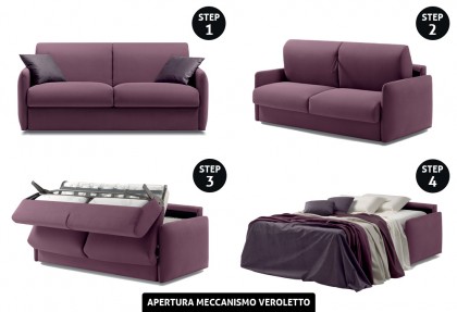 VEROLETTO - divano letto con meccanismo di apertura semplice - SOFA CLUB
