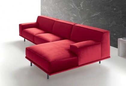 GOLDEN - divano con chaise longue ( divano in tessuto completamente sfoderabile ) - SOFA CLUB