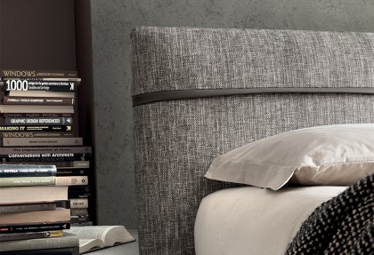 letto BOLLA - letto moderno con fascia STRIP in contrasto di colore - SOFA CLUB
