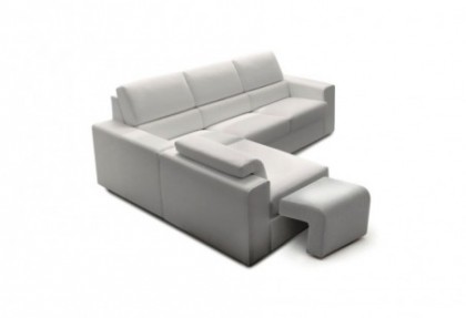 FROG - composizione divano 3 posti extra + poltrona centrale s.b. reversibile + pouf ELLE poggiapiedi  -SOFA CLUB