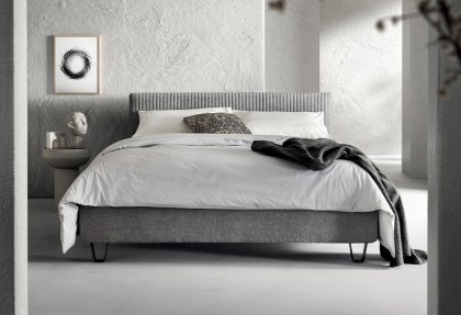 LERRY - letto matrimoniale king size con contenitore (letto moderno in tessuto) - SOFA CLUB