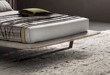 FILO - letto tessile completamente sfoderabile ( piedino ROAD H 24 cm antracite ) letto alto da terra - SOFA CLUB